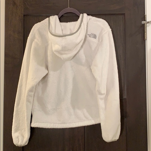 The North Face White Hooded Zip Up Fleece Jacket - Picture 2 of 3